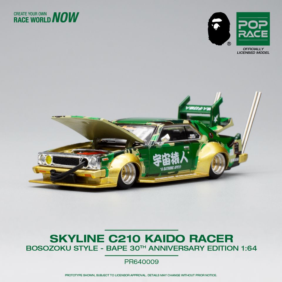Nissan Skyline C210 Kaido Racer Bosozoku Style - BAPE 30th Anniversary Edition - PR64-0009
