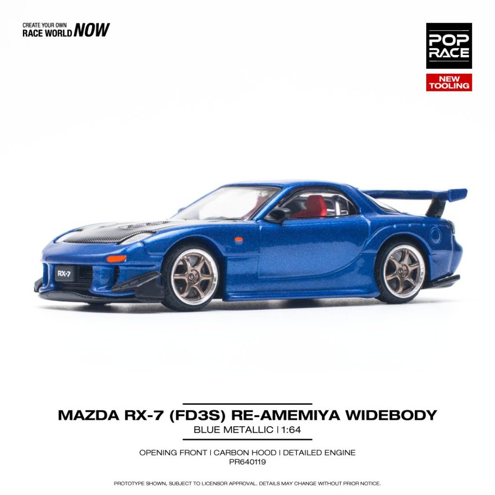 Mazda RX-7 (FD3S) RE-AMEMIYA Widebody Metallic Blue - PR64-0119