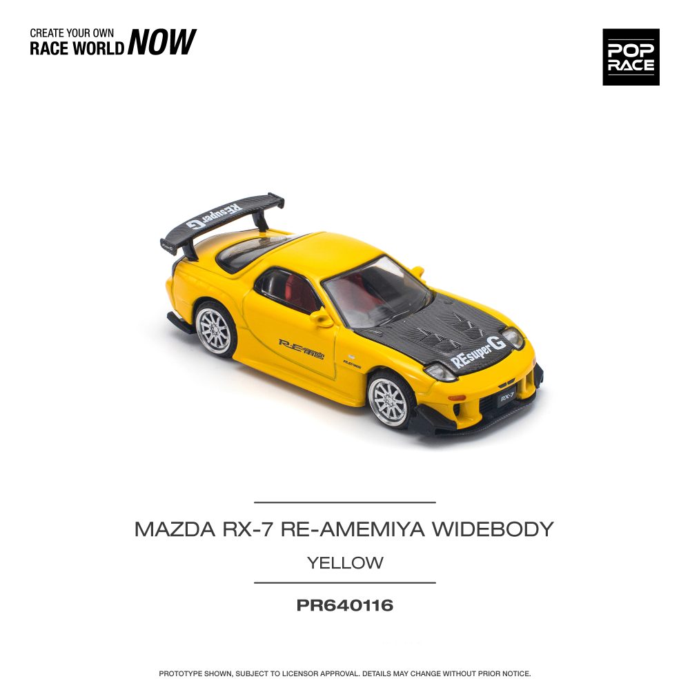 Mazda RX-7 (FD3S) RE-AMEMIYA Widebody Yellow - PR64-0116