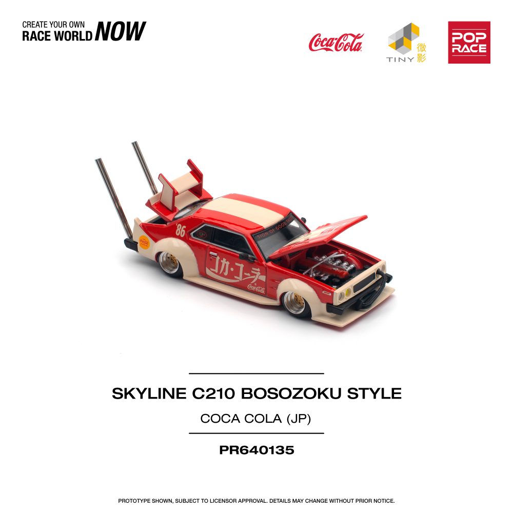 Nissan Skyline C210 Kaido Racer (Bosozoku Style) - Coca Cola Japan - PR64-0135