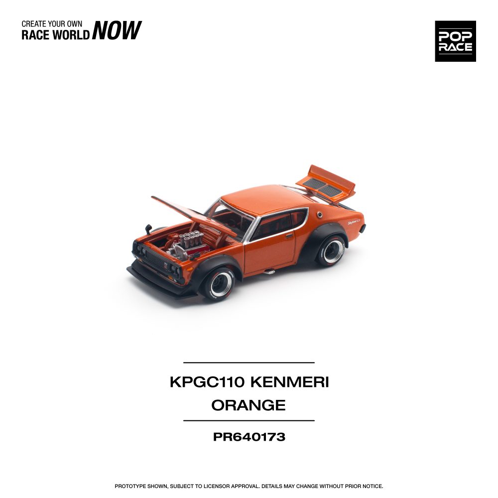 Nissan Skyline GT-R V8 Drift (Kenmeri) Orange - PR64-0173