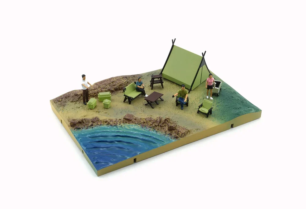 Camp Site Diorama Light Green Tent - 64BDOR004