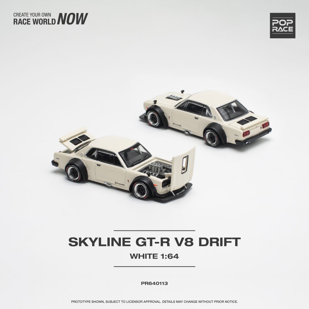 Nissan Skyline GT-R V8 Drift (Hakosuka) White - PR64-0113