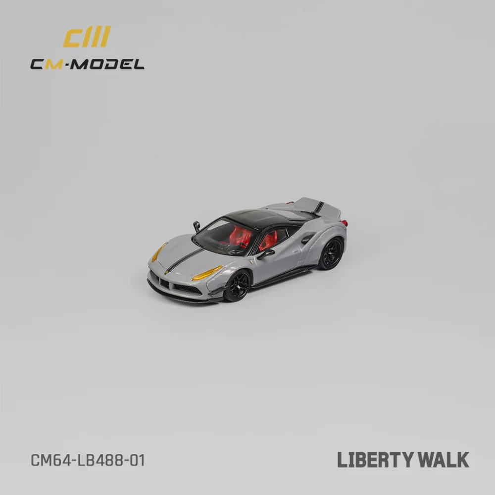 LBWK Ferrari 488 Widebody Grey - CM64-LB488-01