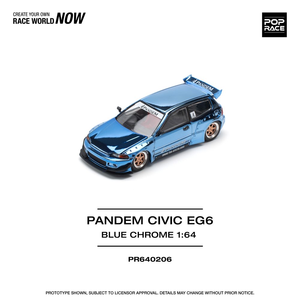 Honda Civic EG6 Pandem v1.5 Blue Chrome - PR64-0206