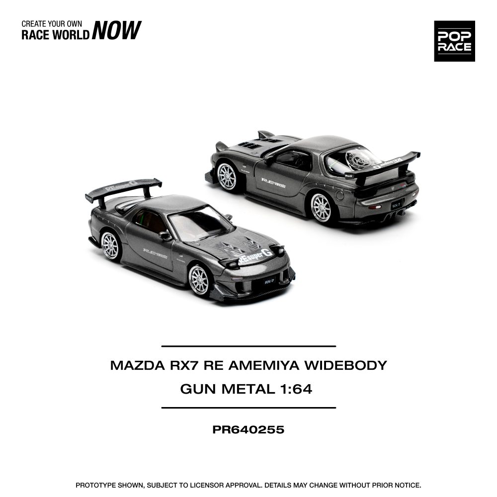 Mazda RX-7 (FD3S) RE-AMEMIYA Widebody Gun Metal Grey - PR64-0255