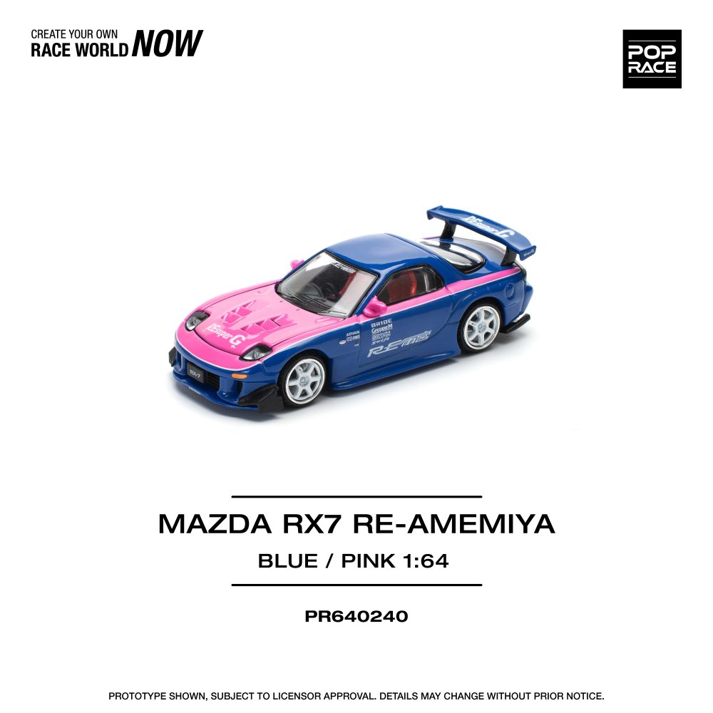 Mazda RX-7 (FD3S) RE-AMEMIYA Blue/Pink - PR64-0240