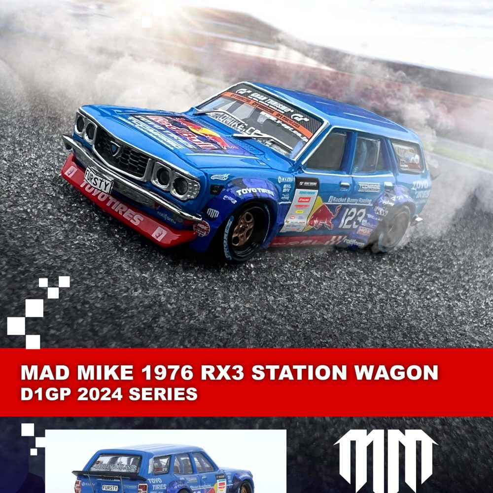 MAD MIKE 1976 Mazda RX3 Station Wagon D1GP Series 2024 - IN64-RX3P-D1GP24