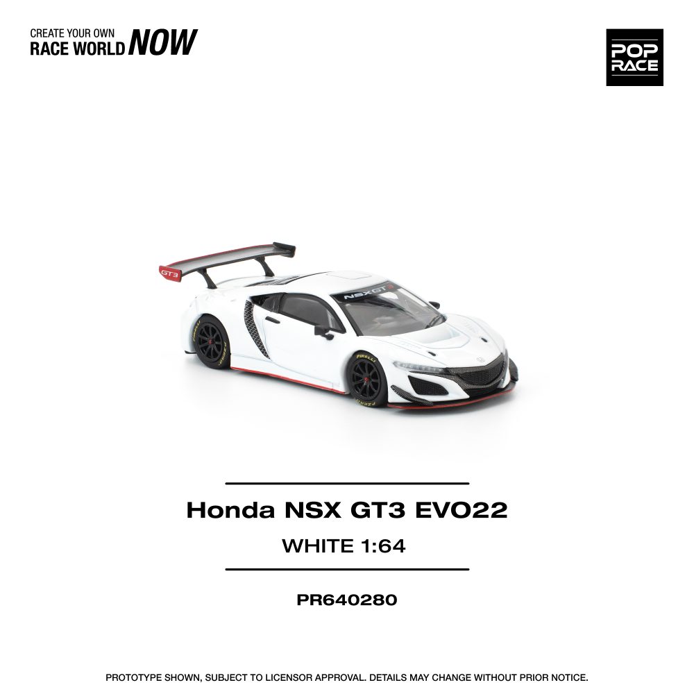 New Arrival -  Honda NSX GT3 EVO22 White - PR64-0280
