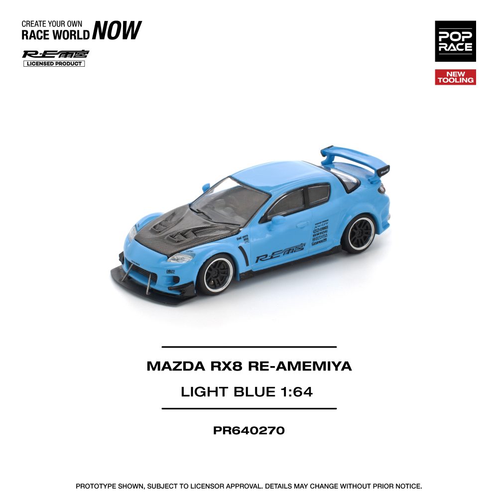 Mazda RX-8 RE-AMEMIYA Light Blue - PR64-0270