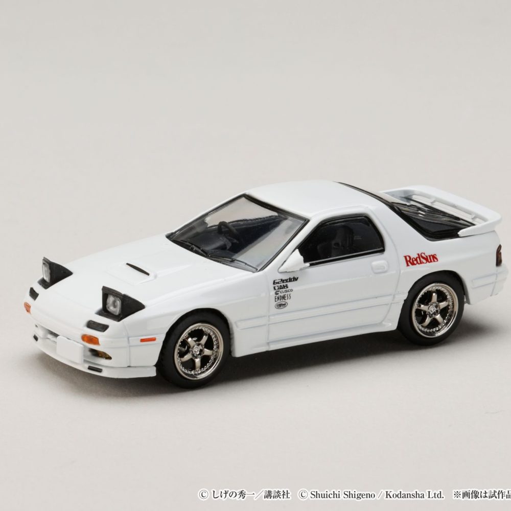 (Pre-order) Mazda RX-7 (FC3S) RedSuns Ryosuke Takahashi VS Takumi Fujiwara Initial D Re-Release with Collectable Cards