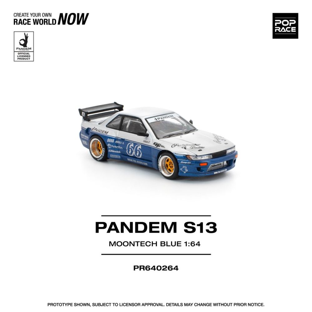 Pandem Nissan Silvia S13 Moontech Blue - PR64-0264