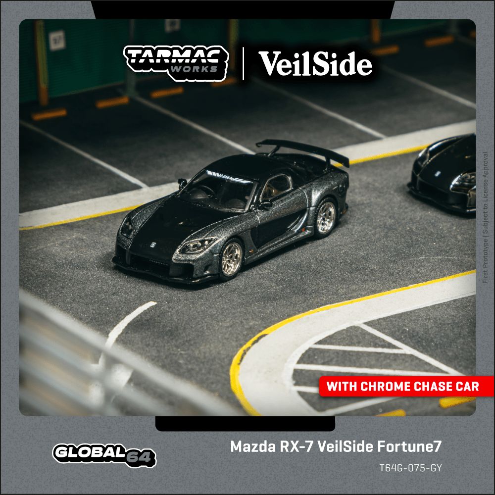 Mazda RX-7 VeilSide Fortune7 Grey Metallic / Black - T64G-075-GY