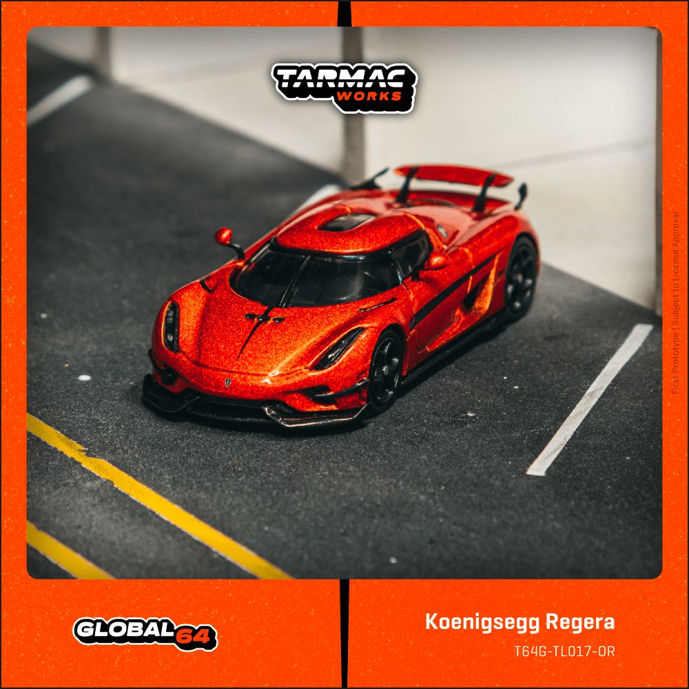 Koenigsegg Jesko Orange Metallic / Black Stripes - T64G-TL017-OR