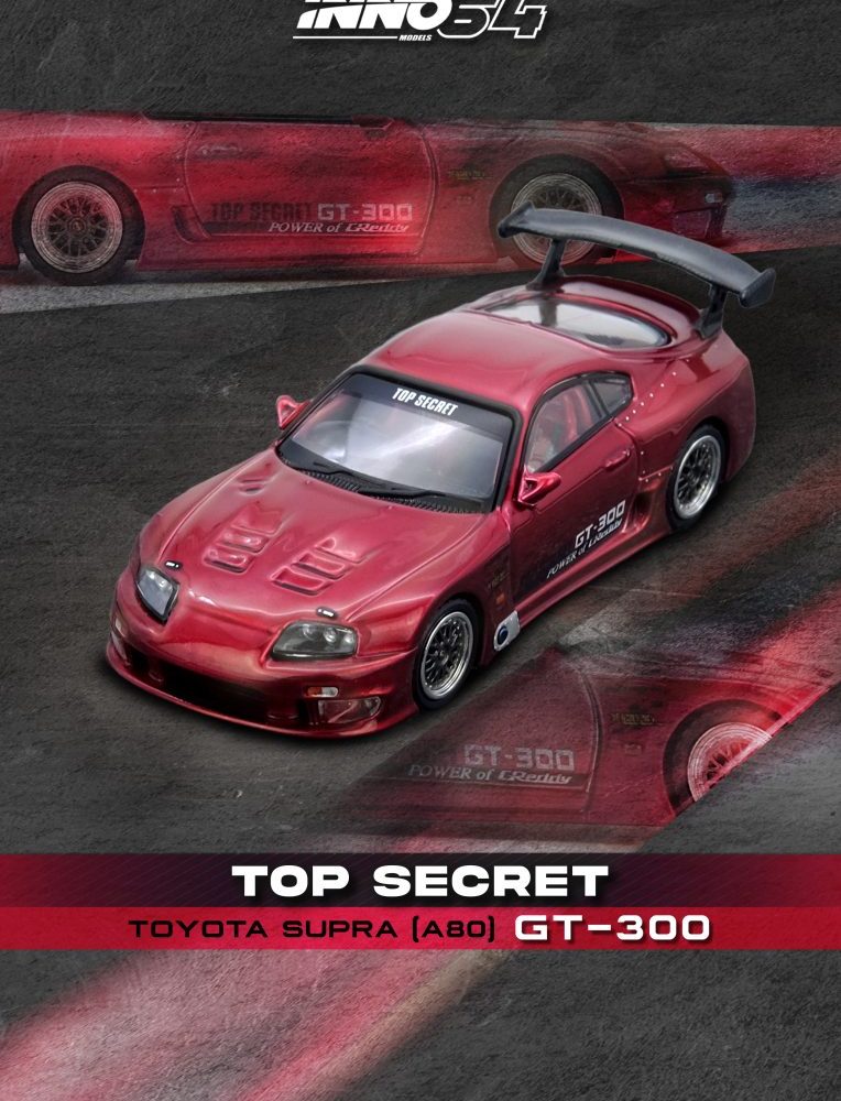 Toyota Supra (A80) "Top Secret" Red - IN64-A80TS-RED