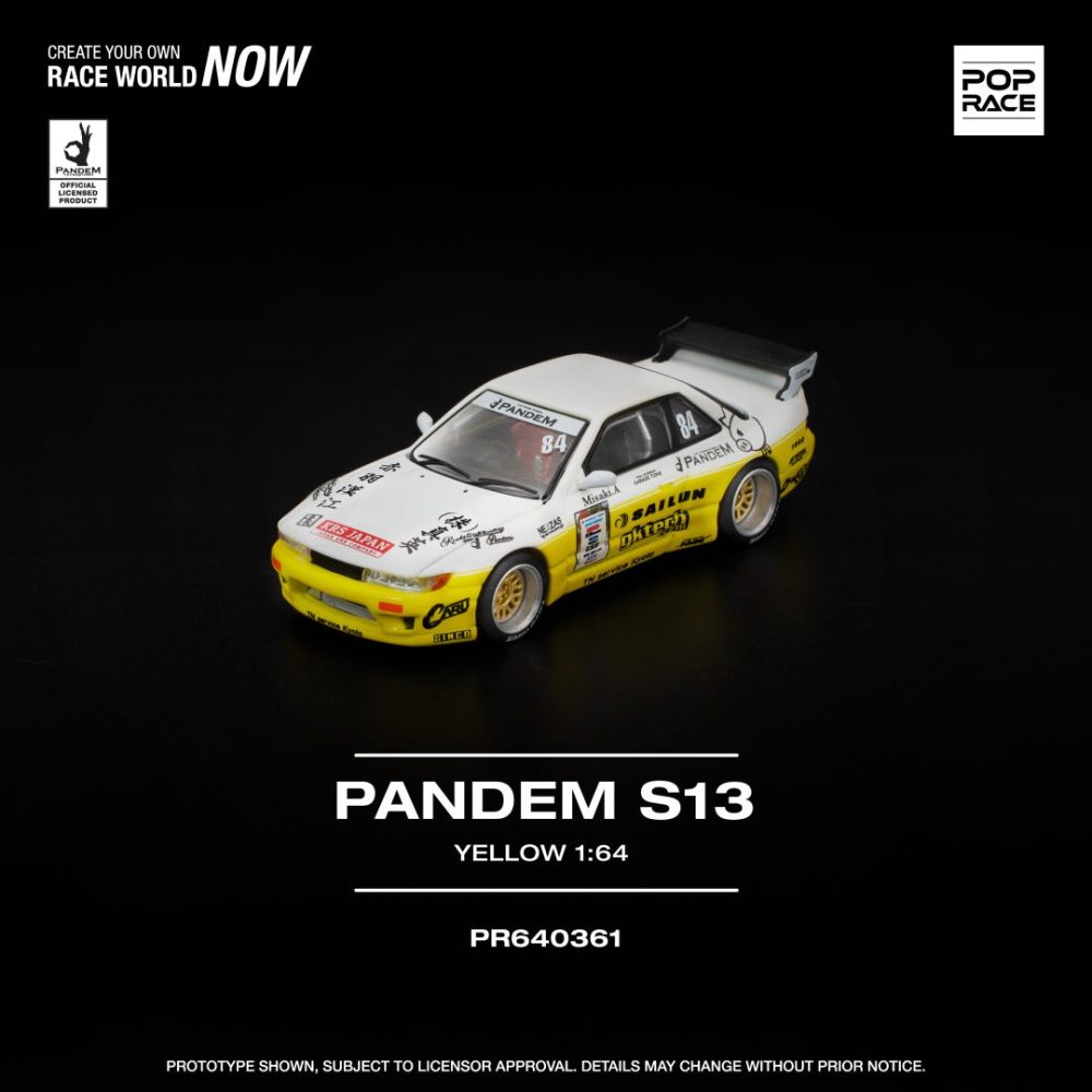 New Arrival -  Pandem Nissan Silvia S13 2020 D1 Lights Yellow/White - PR64-0361
