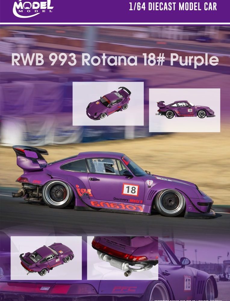 Porsche RWB 993 Rotana 18# Purple - MM64-RWB993-001