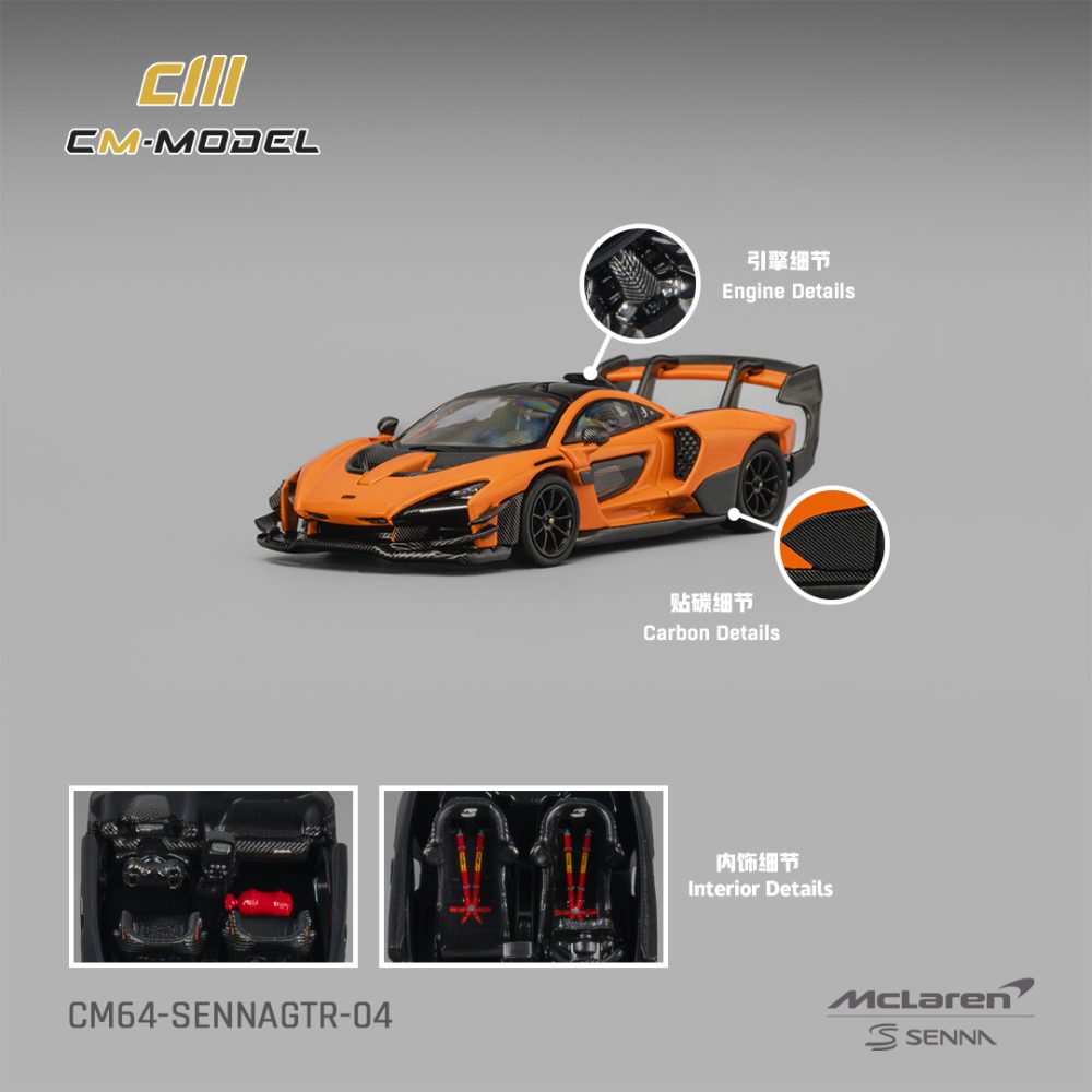 Mclaren Senna GTR Papaya Orange - CM64-SennaGTR-04