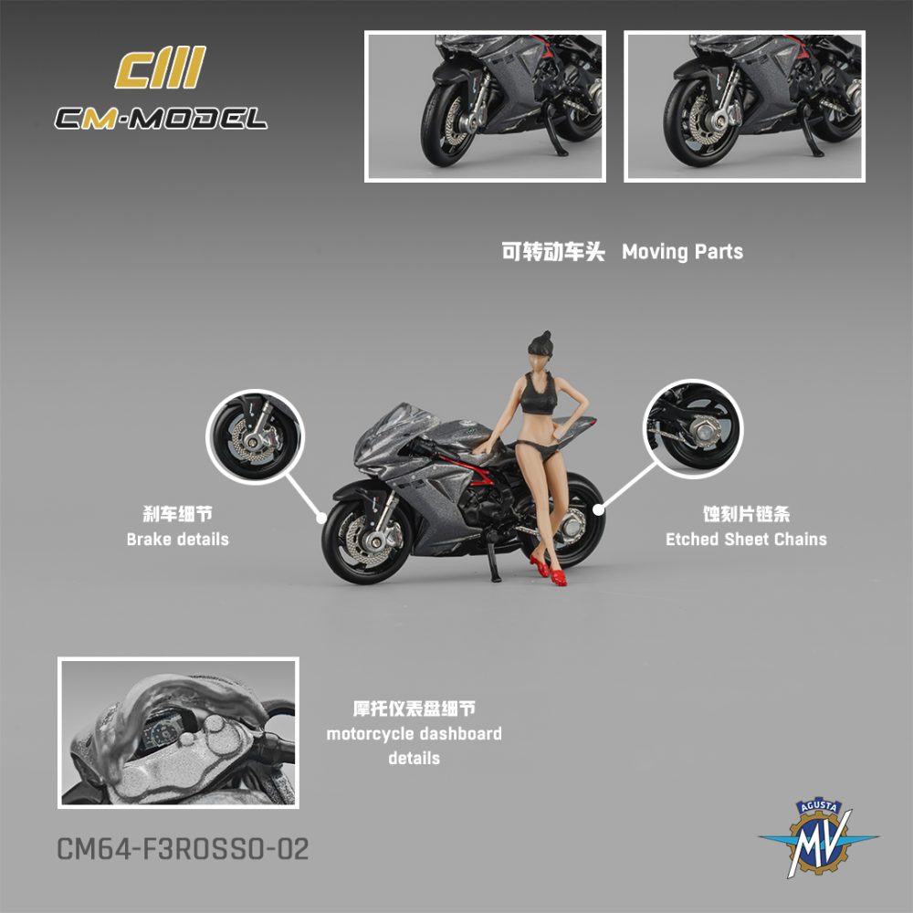 MV Agusta F3 Rosso Metallic Gray - CM64-F3Rosso-02