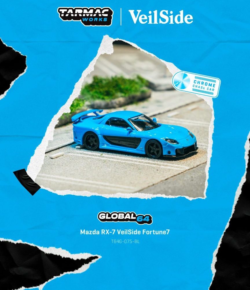 New Arrival -  Mazda RX-7 VeilSide Fortune7 Blue - T64G-075-BL