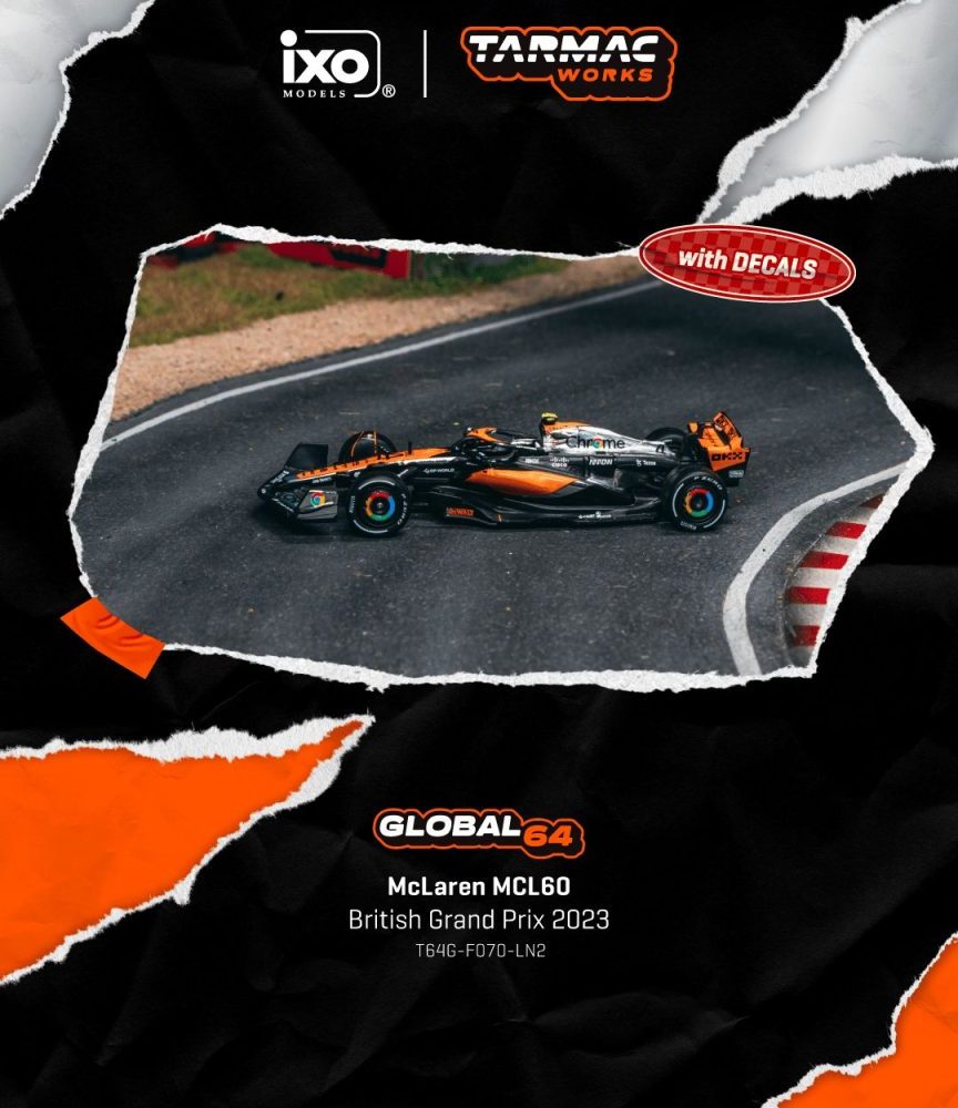 New Arrival -  McLaren MCL60 British Grand Prix 2023 Lando Norris - T64G-F070-LN2