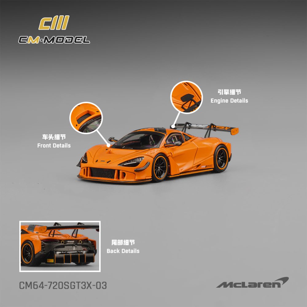 (Pre-Order) Mclaren 720S GT3X Papaya Orange