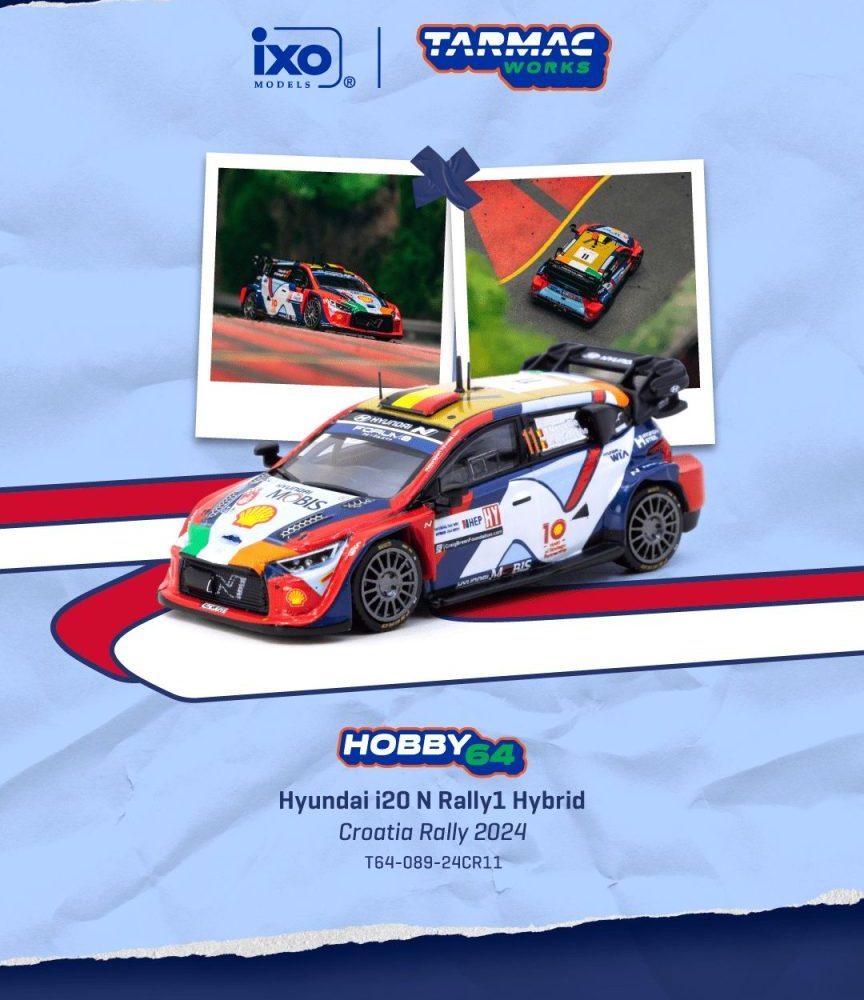 (Pre-Order)  Hyundai i20 N Rally1 Hybrid Croatia Rally 2024 Thierry Neuville / Martijn Wydaeghe