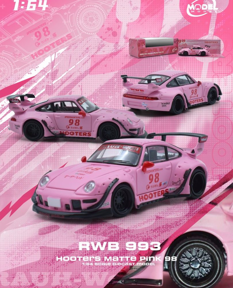 RWB Porsche 993 Hooters Matte Pink 98 - MM64-RWB993-007