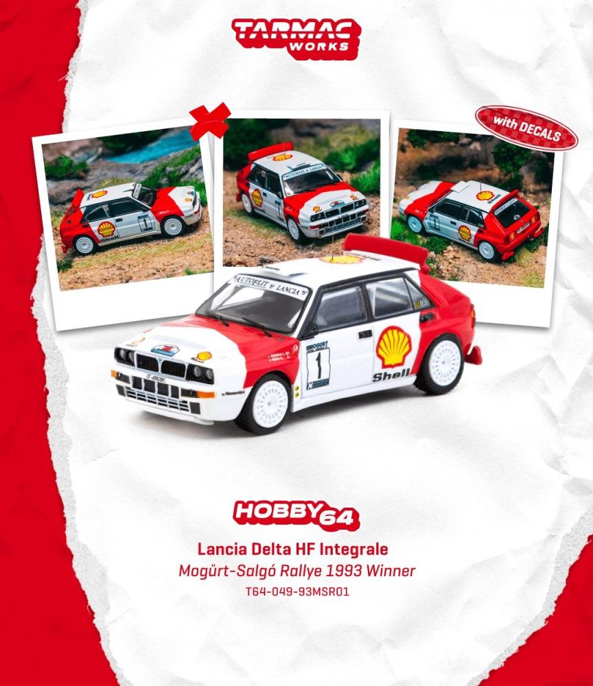 (Pre-Order) Lancia Delta HF Integrale Mogürt-Salgó Rallye 1993 Winner László Sen Ranga / Ernő Büki - Extra decal stickers included