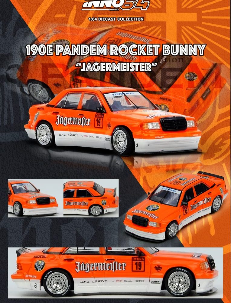 Pandem Rocket Bunny Mercedes Benz 190E Jagermeister - IN64-190EP-JGMT