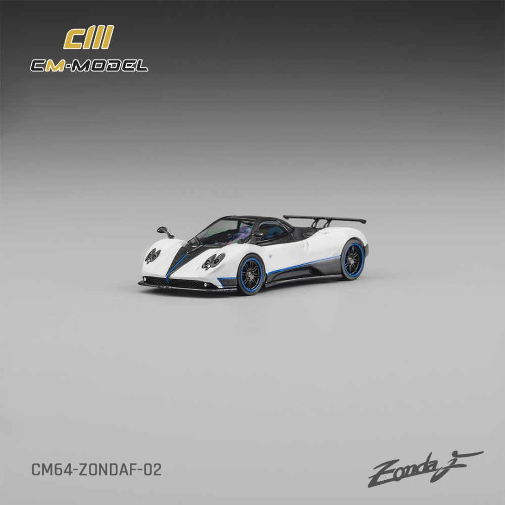 (Pre-Order) Pagani Zonda F Pearl White Blue Line