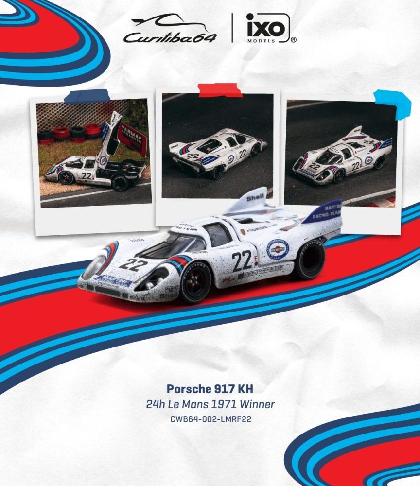 (Pre-Order) Porsche 917 KH 24h Le Mans 1971 Winner #22 Race finished