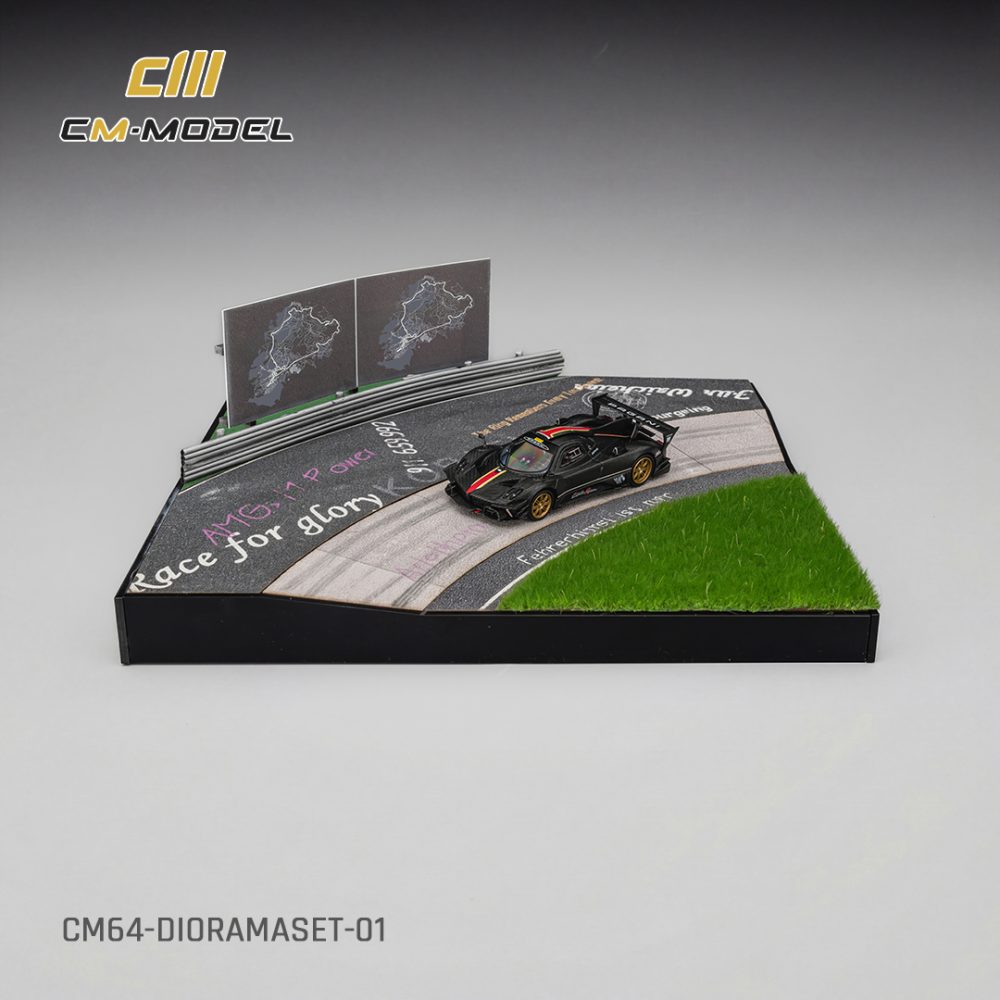 (Pre-Order) Pagani Zonda Revolucion Diorama Set（Complimentary Nürburgring Lap Time Model-Specific Decal)