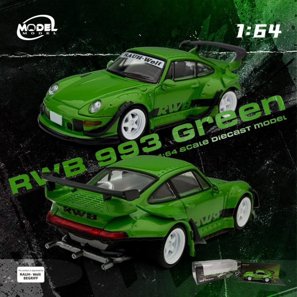 New Arrival -  RWB Porsche 993 Green - MM64-RWB993-008