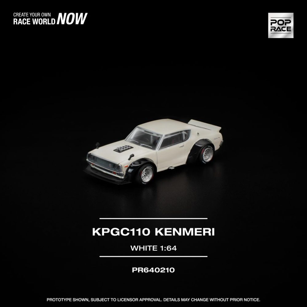 (Pre-Order) Nissan Skyline KPGC110 Kenmari White