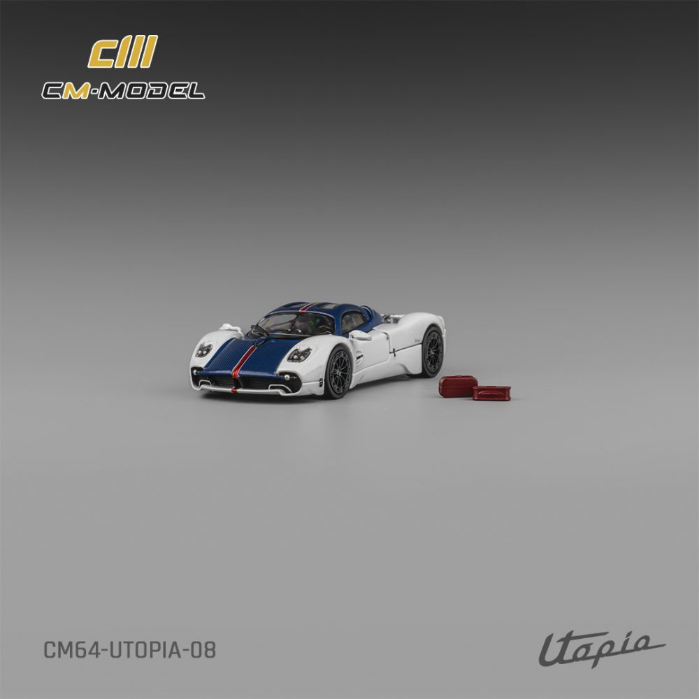 (Pre-Order) Pagani Utopia Bianco Benny with Blu Francia Carbon & Rosso Monza Stripe