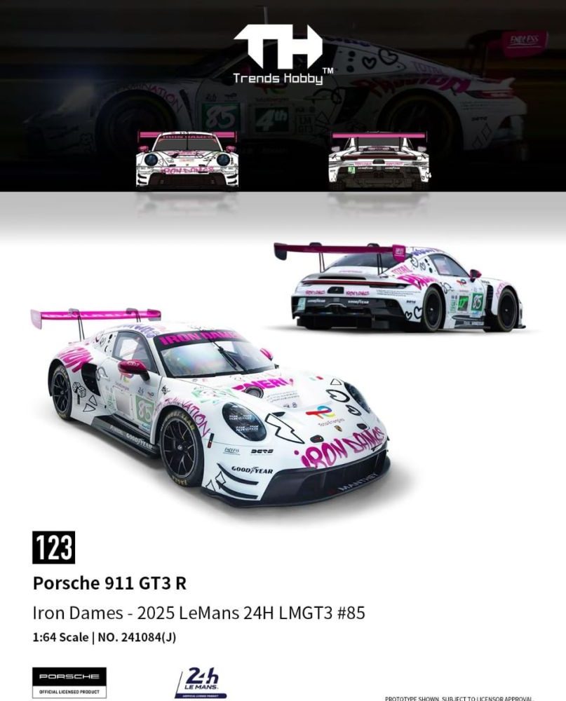 (Pre-Order) Porsche 911 GT3 R LeMans 24H 2025 #85 Iron Dames