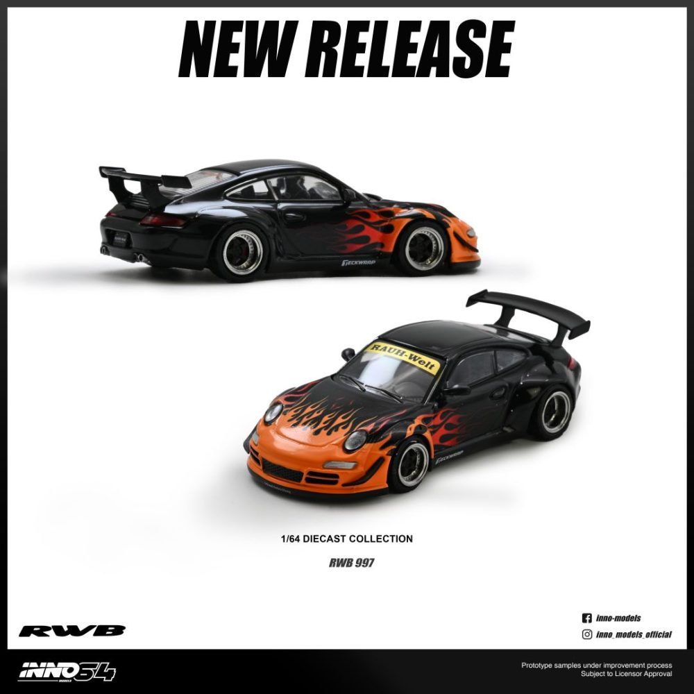 (Pre-Order) Porsche RWB 997 Orange Burning Flame