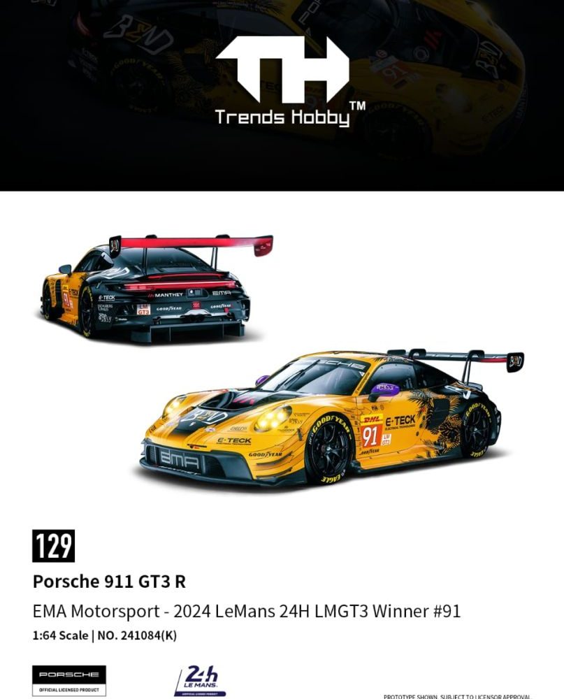 (Pre-Order) Porsche 911 GT3 R Le Mans 24h 2024 #91