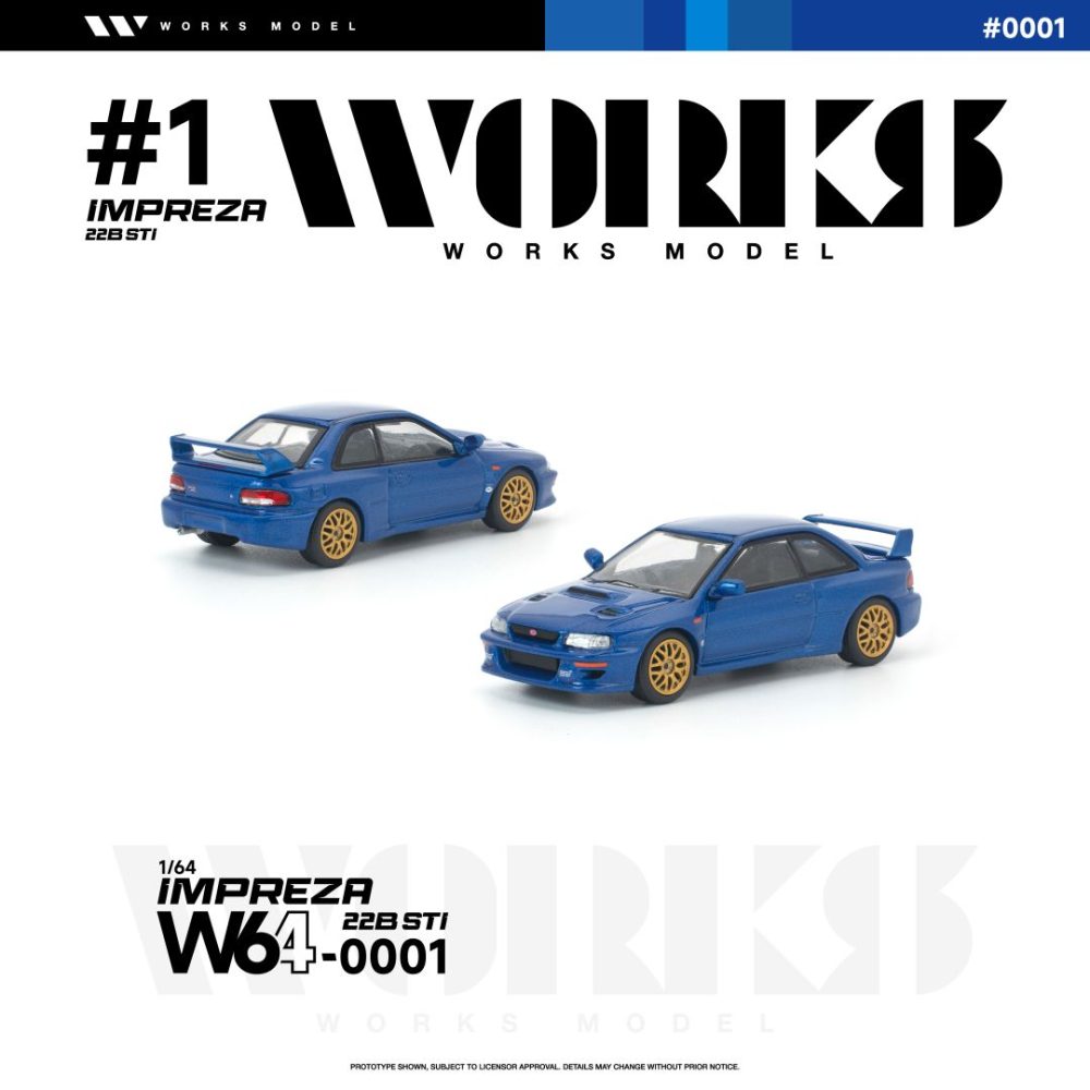 (Pre-order) Subaru Impreza WRX 22B STi Blue (Copy)