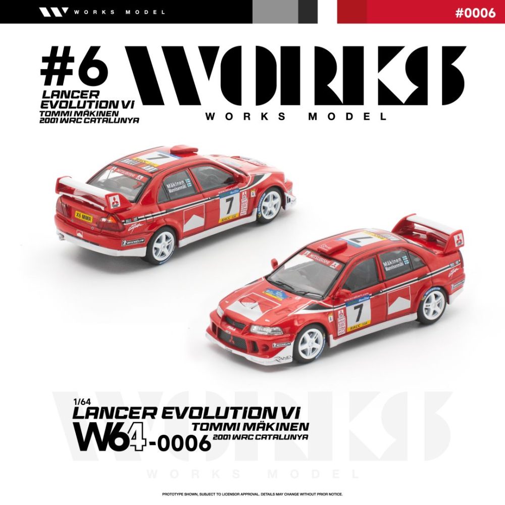(Pre-order) Mitsubishi Lancer Evolution VI Tommi Makinen 2001 Rally Catalunya