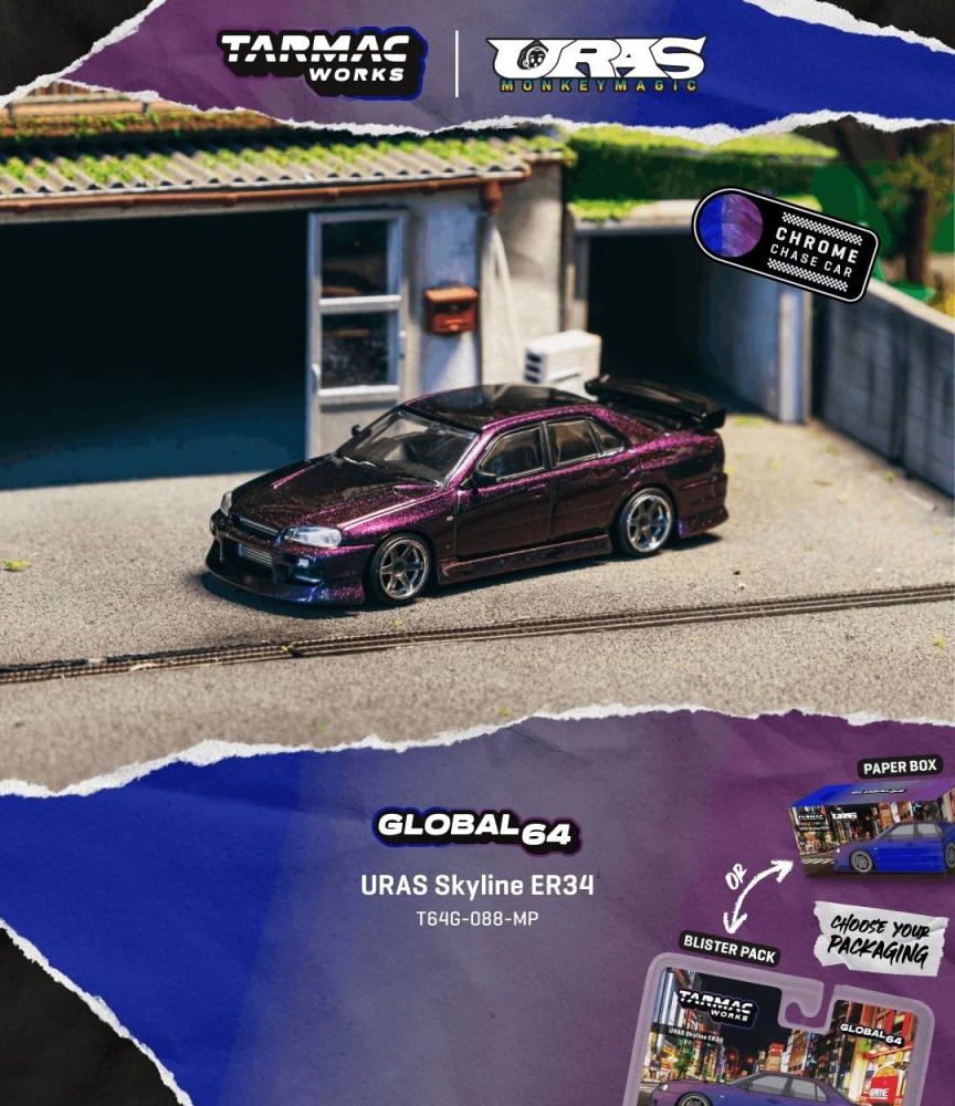(Pre-Order) URAS Nissan Skyline ER34 Midnight Purple
