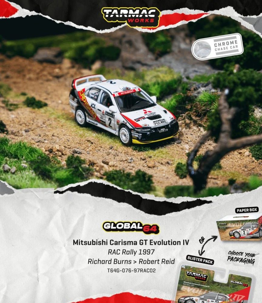 (Pre-Order) Mitsubishi Carisma GT Evolution IV RAC Rally 1997 Richard Burns / Robert Reid