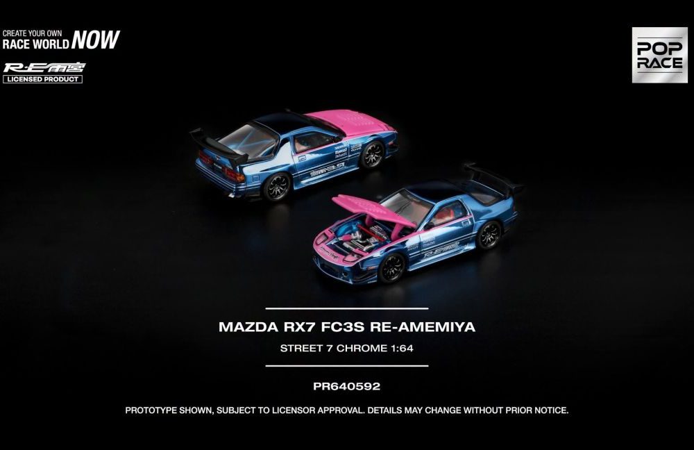 (Pre-Order) Mazda RX-7 FC3S RE-AMEMIYA Street7 Chrome