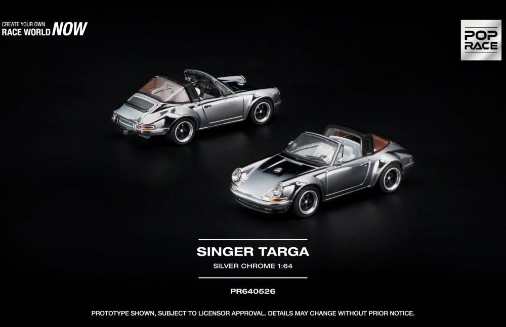 (Pre-Order) Singer Porsche 911 Targa Silver Chrome