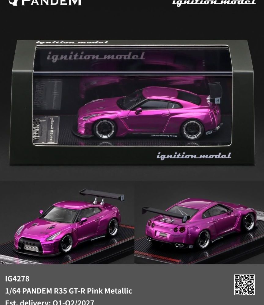 (Pre-Order) PANDEM Nissan R35 GT-R Pink Metallic