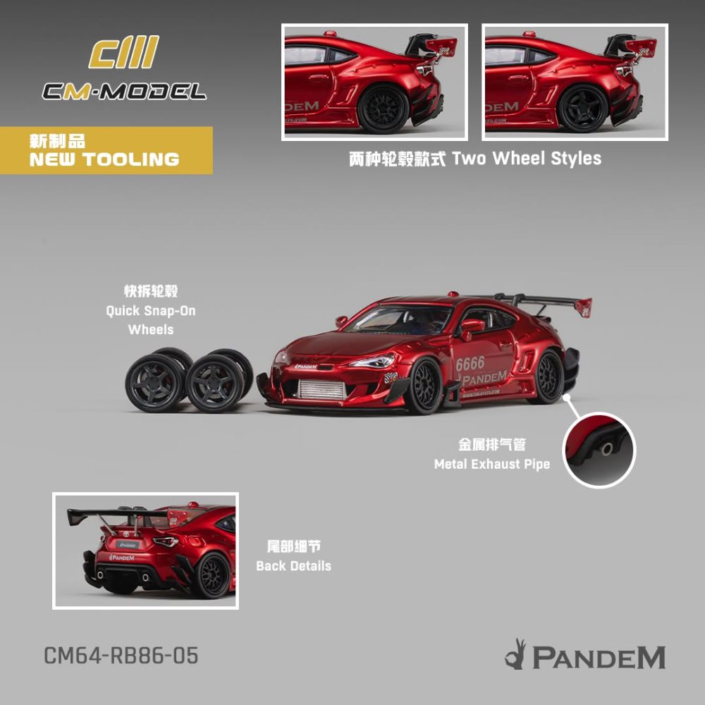 (Pre-Order) Toyota GT86 Pandem Widebody V3.5 Metallic Red