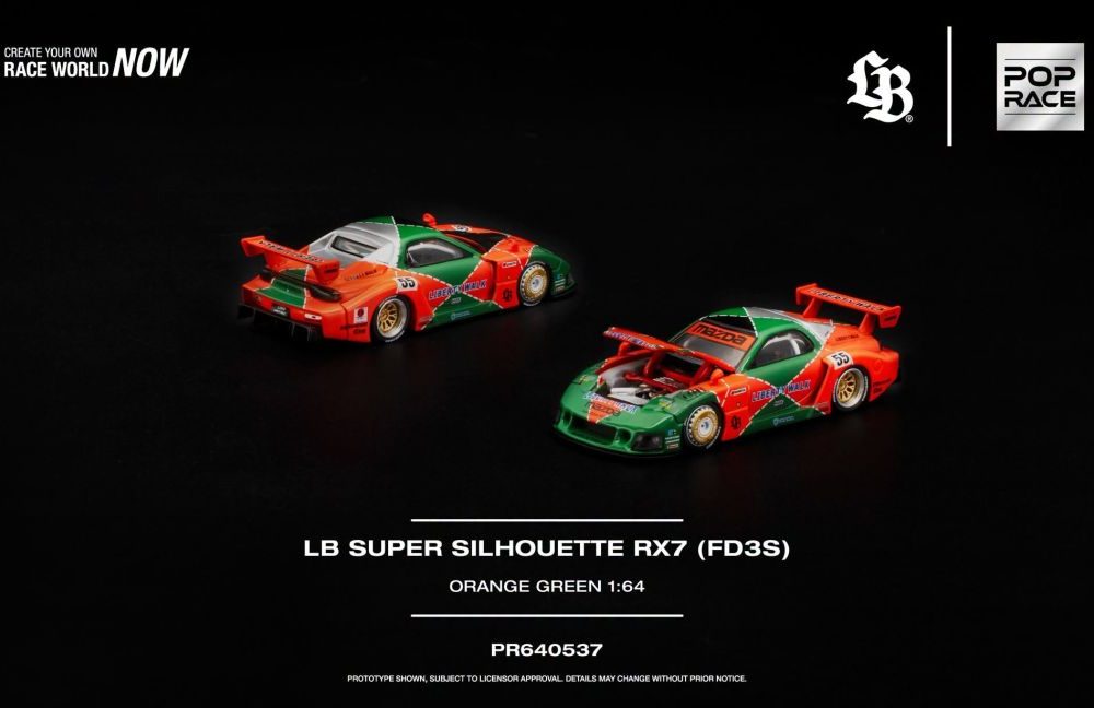 (Pre-Order) LB SUPER SILHOUETTE Mazda RX-7 FD3S Orange Green