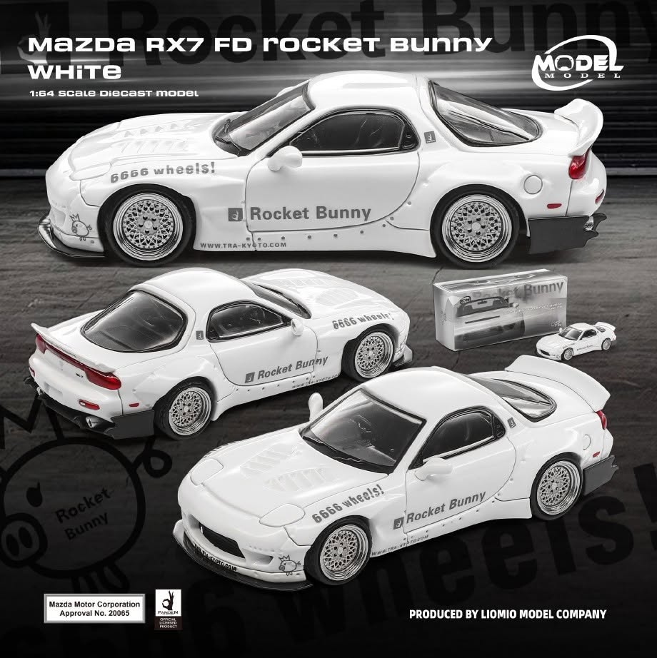 (Pre-Order) Rocket Bunny Mazda RX7 FD3S White