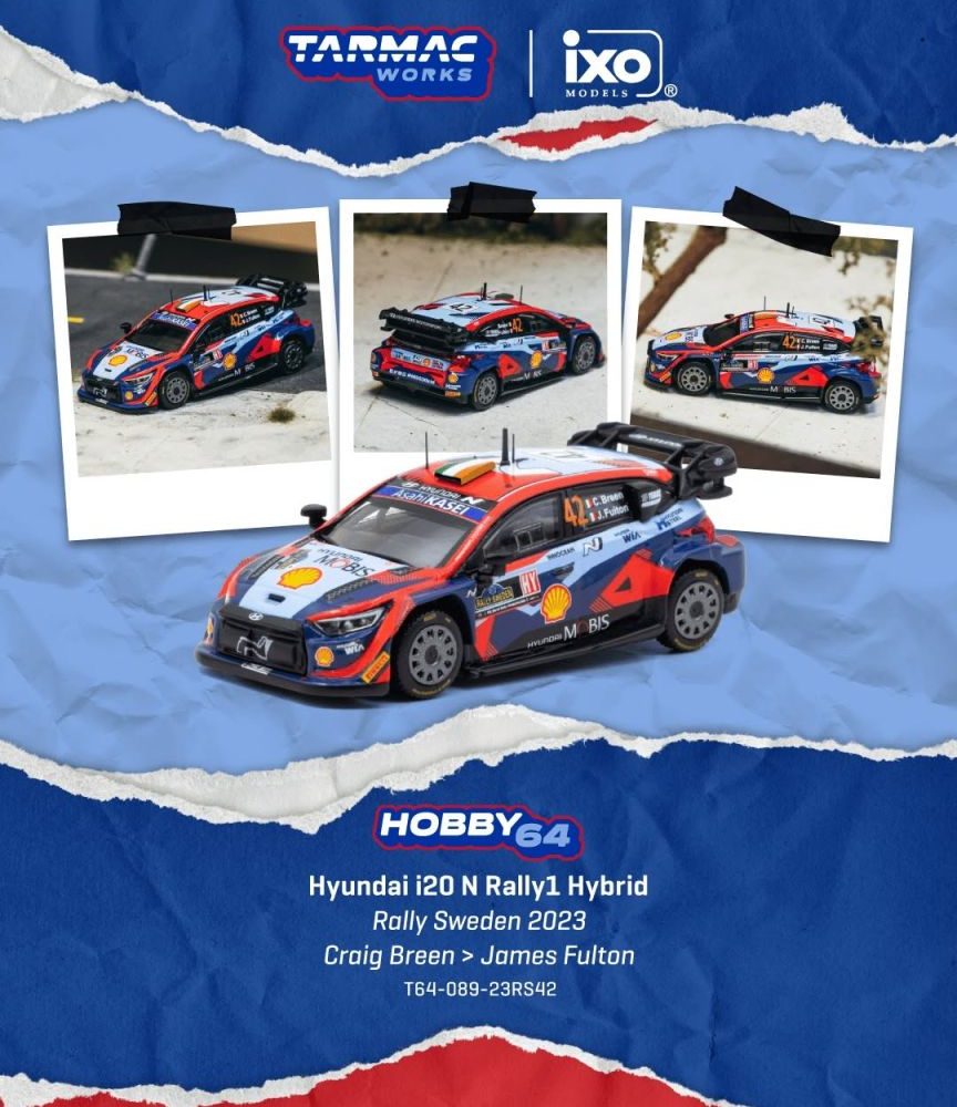 (Pre-Order) Hyundai i20 N Rally1 Hybrid Rally Sweden 2023 Craig Breen / James Fulton